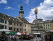 Pobyt v lázních s výlety - Maďarsko - Šoproň - Fó tér (Hlavní náměstí) s barokním sloupem nejsvětější Trojice z roku 1700