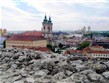 Maďarsko - Eger - centrum města s katedrálou, pohled z hradu