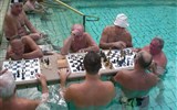Budapešť a okolí - Maďarsko, šachisté v bazénu